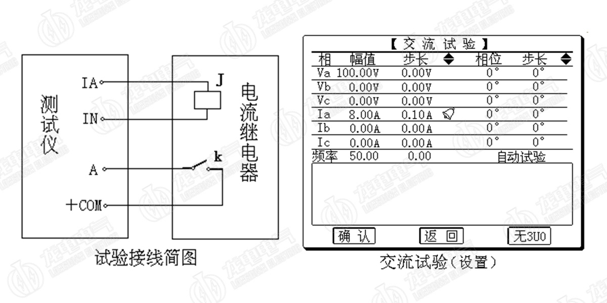 三相继电保护测试仪示意图 三相继电保护测试仪示意图