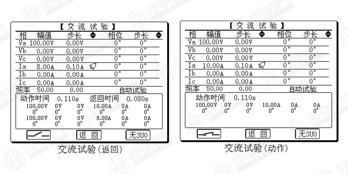 三相继电保护测试仪示意图 三相继电保护测试仪示意图